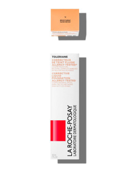 Cosmética sin perfume - La Roche Posay | TOLERIANE BASE DE MAQUILLAJE.CORRECTOR FLUIDO. 13 SAND BEIGE