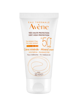 Cosmética sin perfume - Avène | CREMA MINERAL DE MUY ALTA PROTECCIÓN SPF 50+