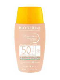Cosmética sin perfume - Bioderma | NUDE TOUCH SPF 50+. COLOR MUY CLARO