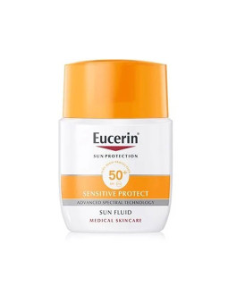 Cosmética sin perfume - Eucerin | SUN FLUID SENSITIVE PROTECT FPS 50+