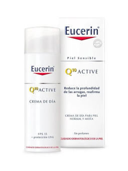 Cosmética sin perfume - Eucerin | Q10 ACTIVE CREMA DE DÍA FPS15 + UVA