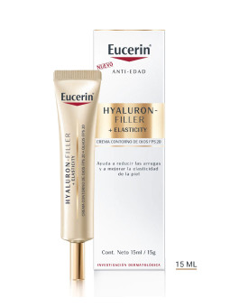 Cosmética sin perfume - Eucerin | HYALURON-FILLER + ELASTICITY CONTORNO DE OJOS FPS 20